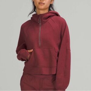 Lululemon Oversized Scuba Half Zip Hoodie Mulled Wine Women's M/L